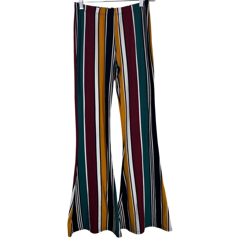 LA Gypsy Flare Pants Sz Medium Pull on Striped Y2K 90sbaby Bratz Doll